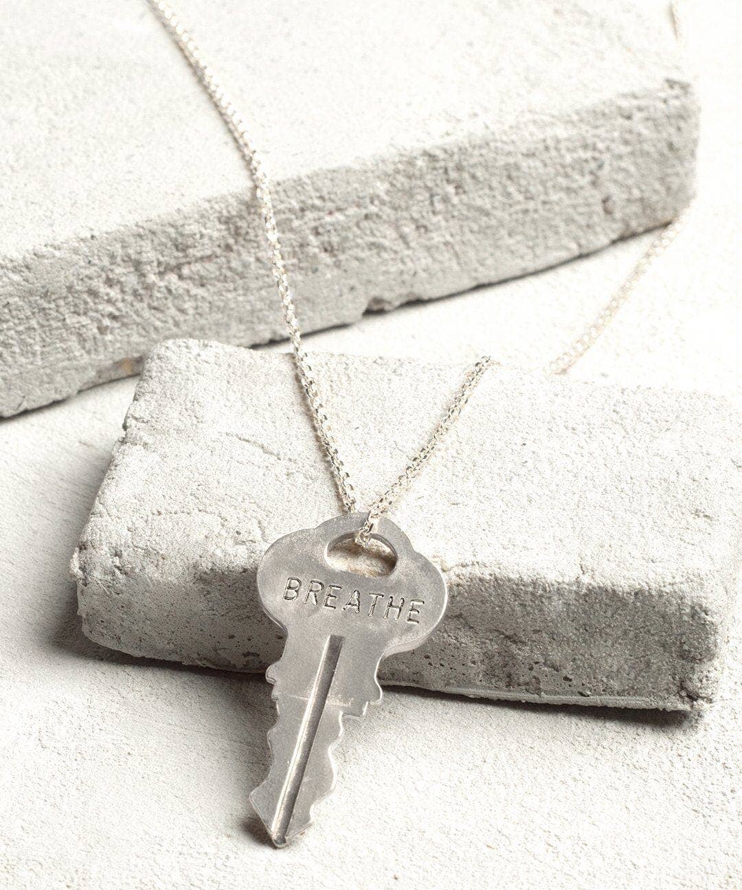 The Giving Keys - BREATHE Dainty Necklace The Giving Keys Silver BREATHE