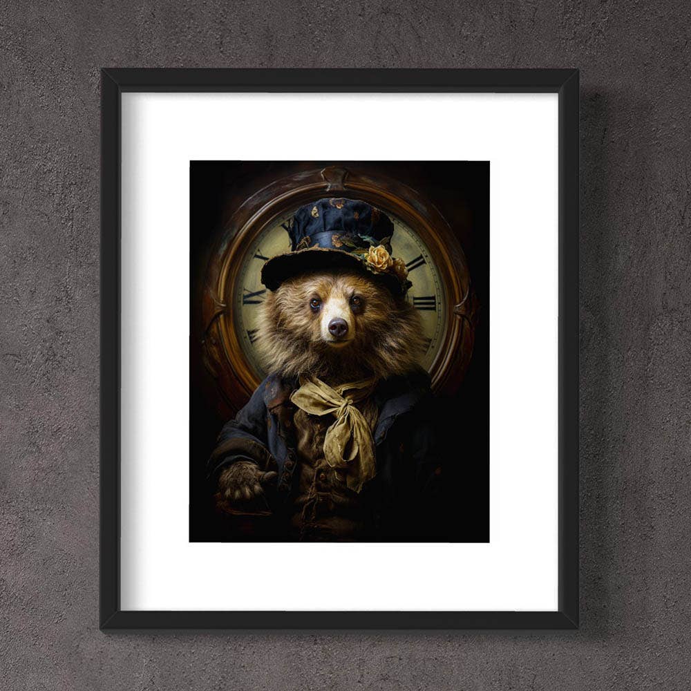 
                  
                    Salty Alyce - Charming Gentleman Bear in Top Hat Wall Art - Pink Pig
                  
                