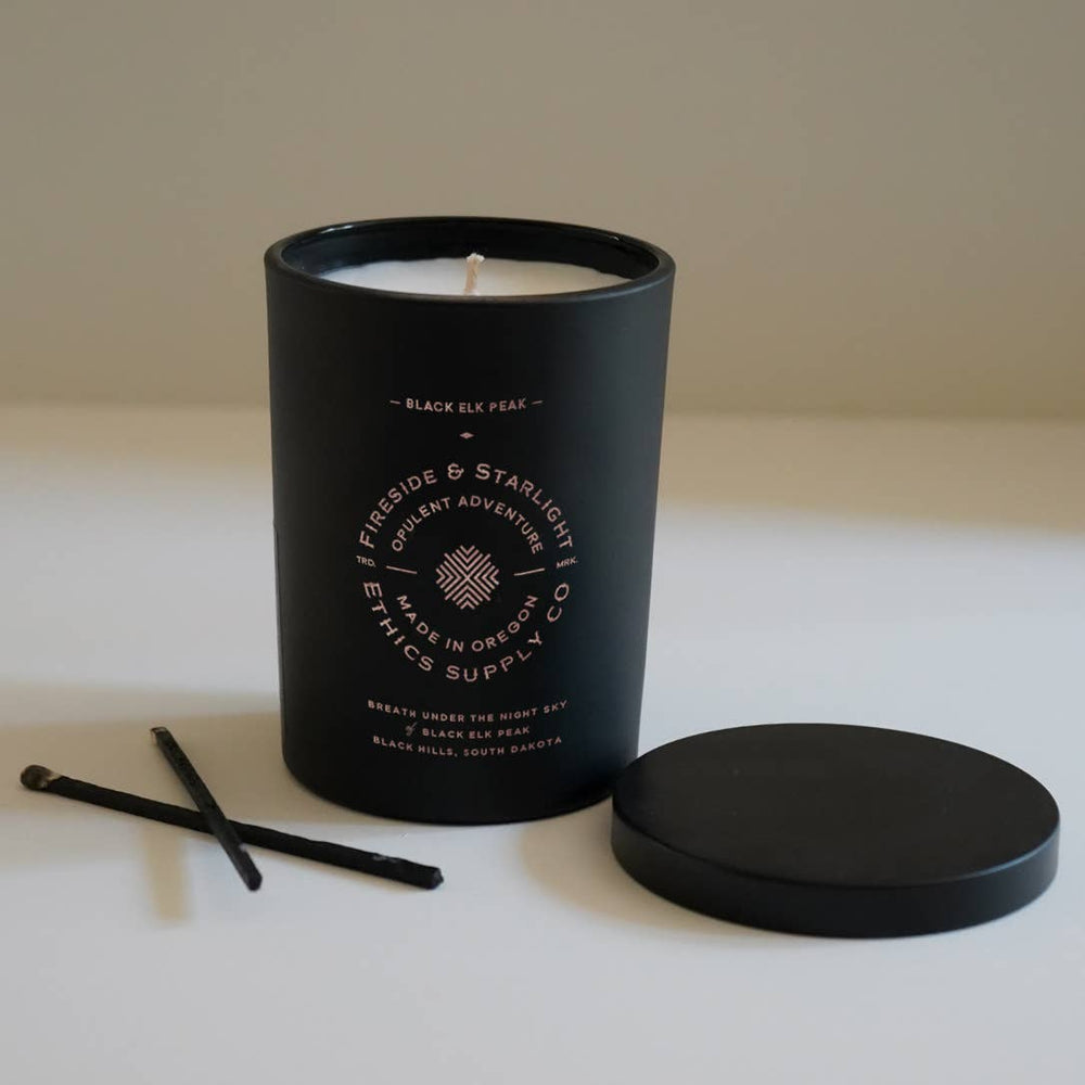 Ethics Supply Co. - Fireside & Starlight Black Elk Peak Candle - Pink Pig