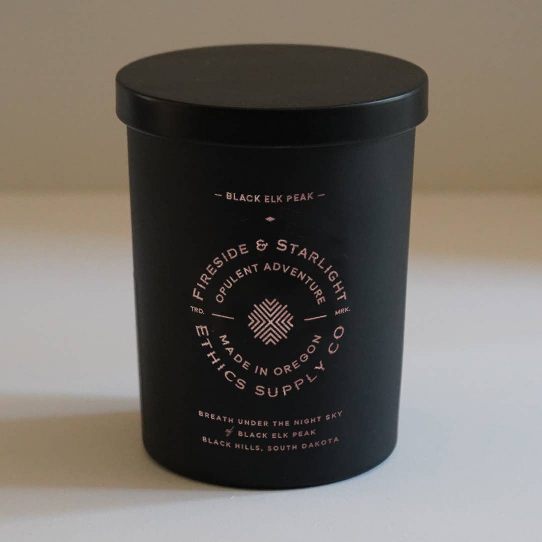 
                  
                    Ethics Supply Co. - Fireside & Starlight Black Elk Peak Candle - Pink Pig
                  
                