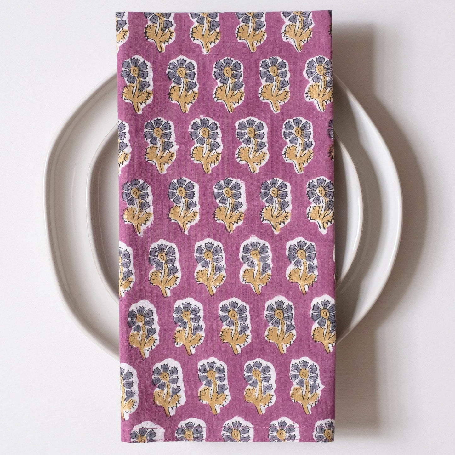 Graymarket Design - Malin Jewel Block Printed Napkins Napkins Graymarket Design
