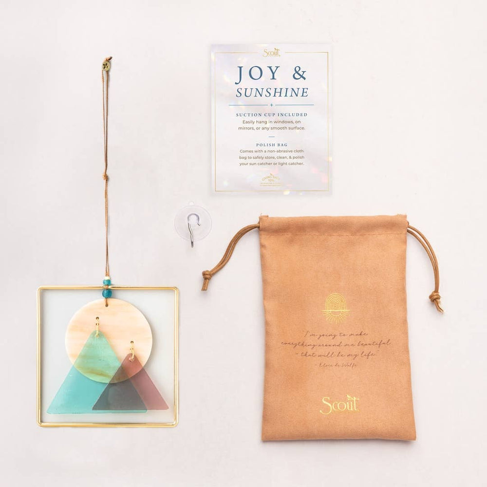 
                  
                    Scout Curated Wears - Stained Glass Light Catcher - Sunset Mountains - Pink Pig
                  
                