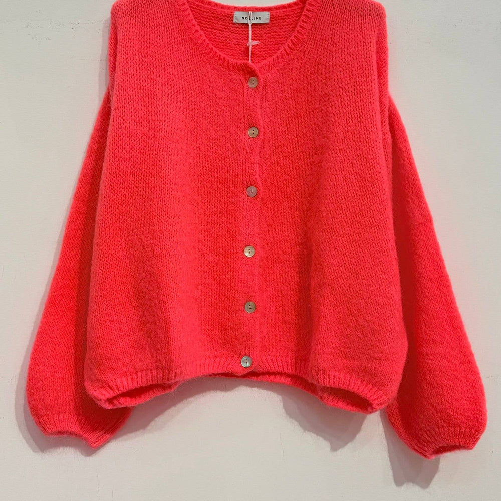 
                  
                    NOELINE - Kid mohair and wool cropped cardigan - Pink Pig
                  
                
