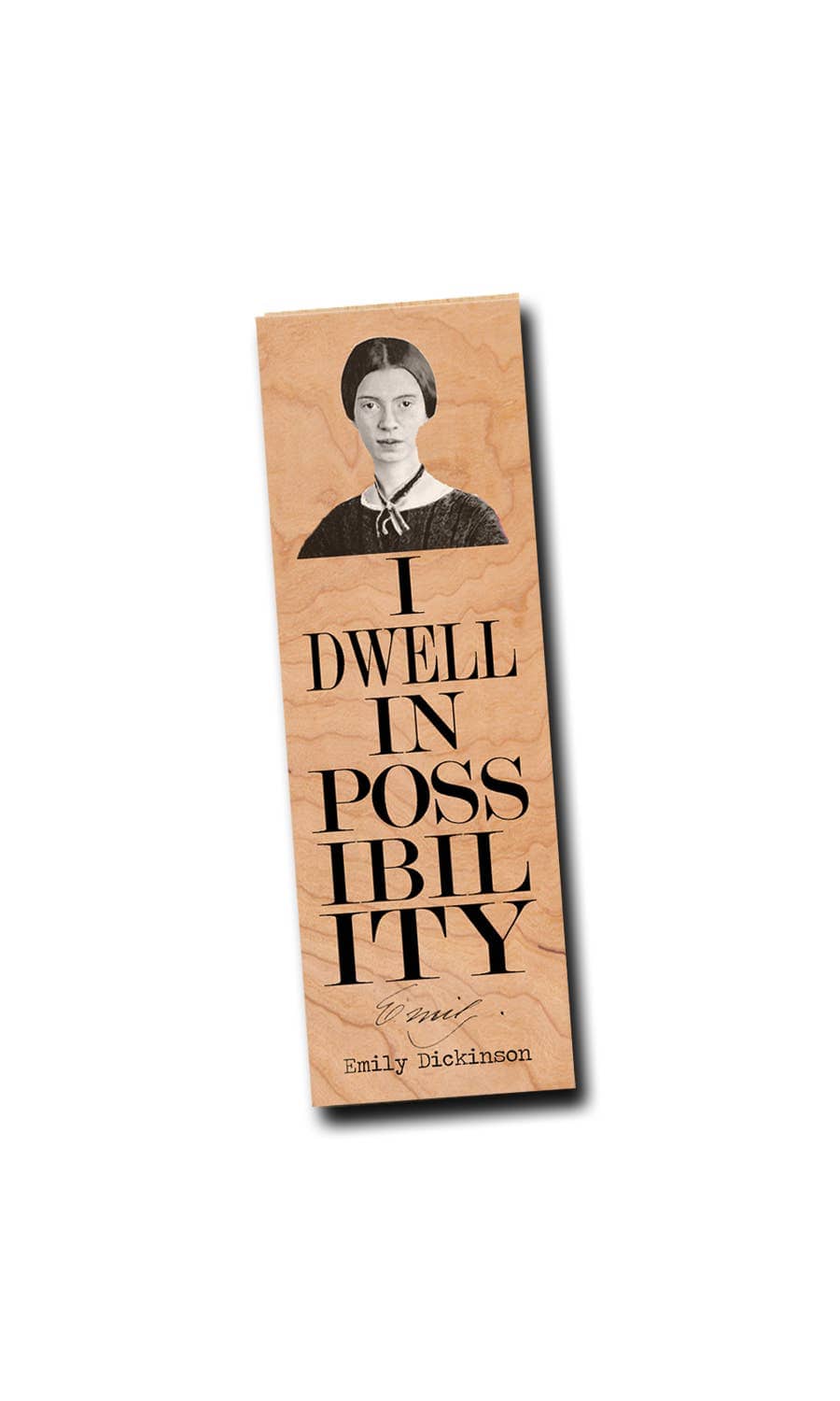 Fly Paper Products - Emily Dickinson "I Dwell in Possibility" Literary Bookmark - Pink Pig