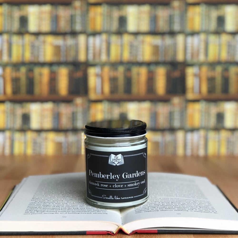 
                  
                    Fly Paper Products - Pemberley Gardens Literary 9oz Glass Soy Candle - Pink Pig
                  
                