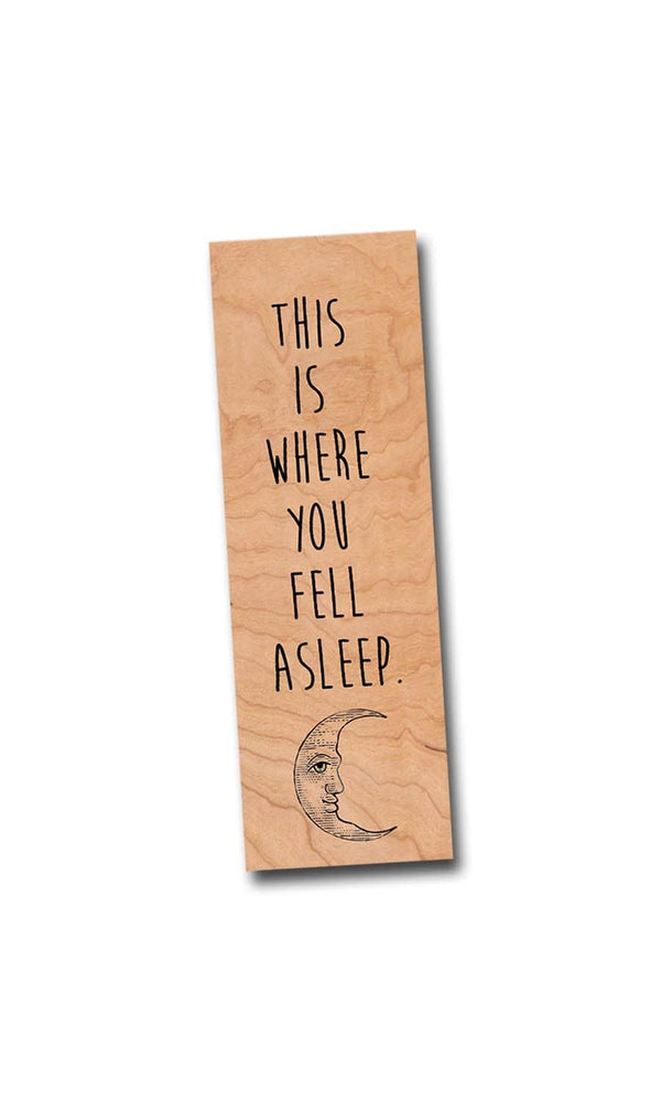 Fly Paper Products - This Is Where You Fall Asleep Bookmark - Pink Pig