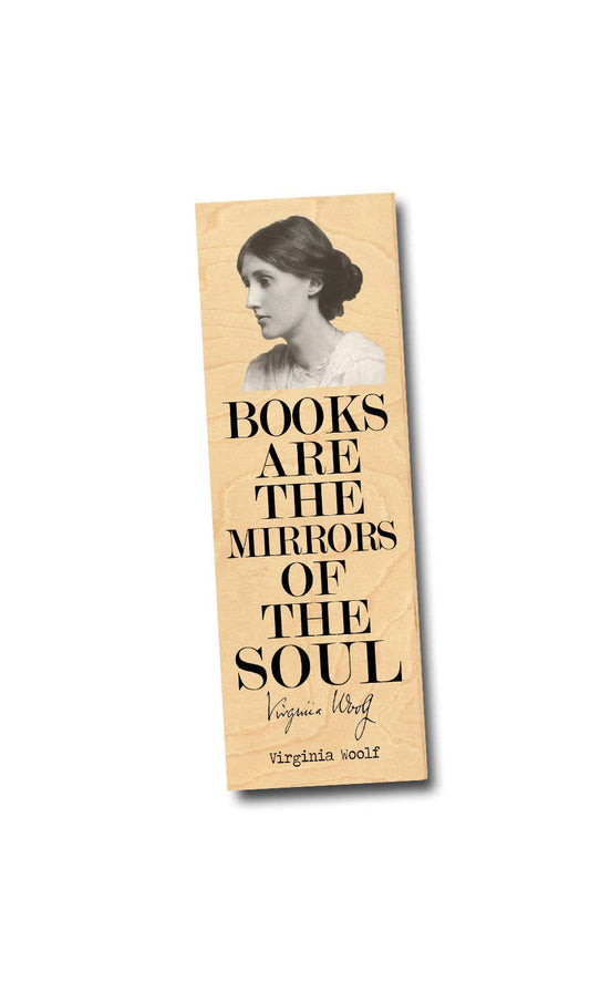 Fly Paper Products - Virginia Woolf "Books are mirrors of the soul" Bookmark - Pink Pig