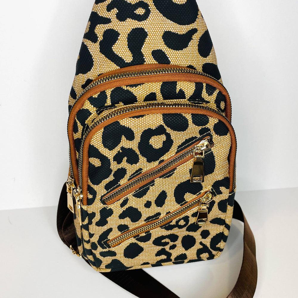 
                  
                    Gray Bird Label - Mila Leopard Sling Bag - Pink Pig
                  
                