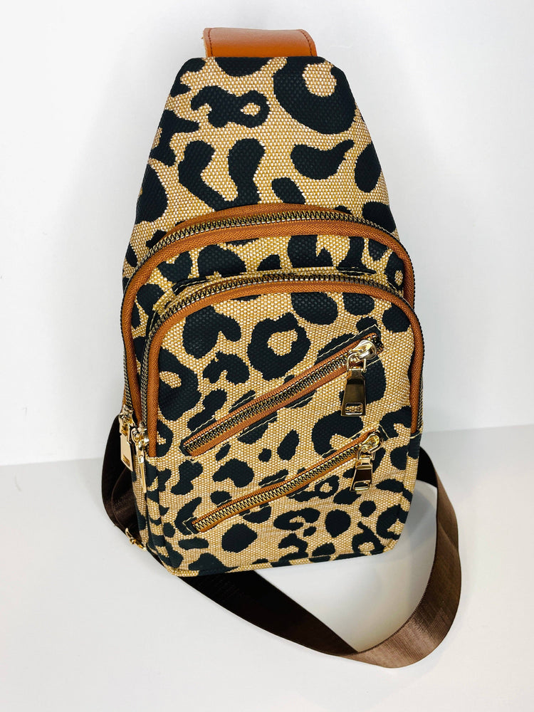 
                  
                    Gray Bird Label - Mila Leopard Sling Bag - Pink Pig
                  
                