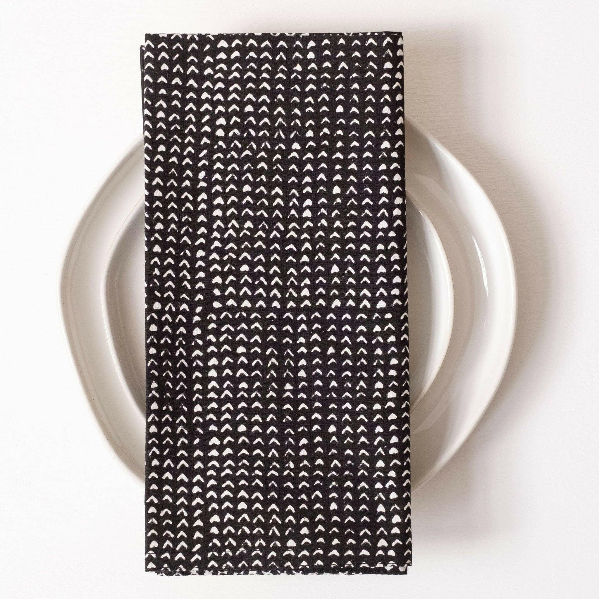 Graymarket Design - Beckett Midnight Block Printed Napkins