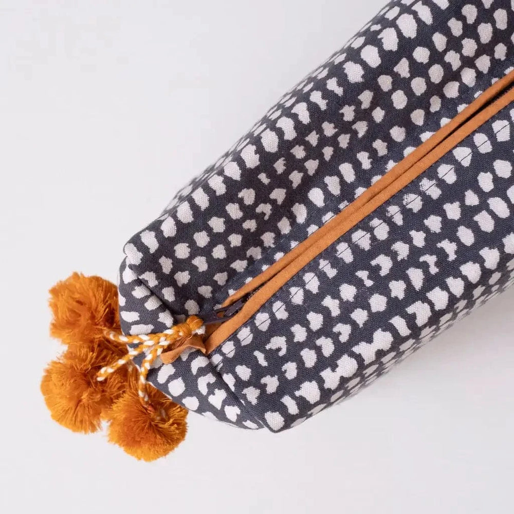
                  
                    Graymarket Design Navy Dot Block Printed Toiletry Bag with Orange Pompom - Pink Pig
                  
                