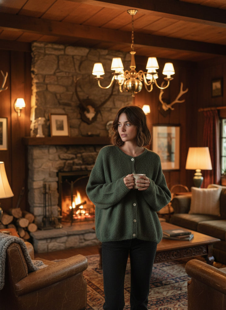 
                  
                    Kid Mohair & Wool Cardigan
                  
                