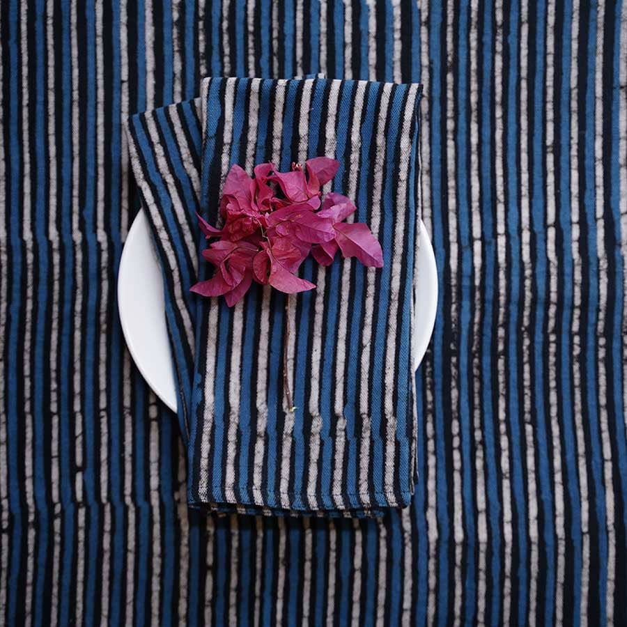 
                  
                    Ichcha - Dining Table Cloth Table Napkin Linens (Set of 4) - Stripe - Pink Pig
                  
                