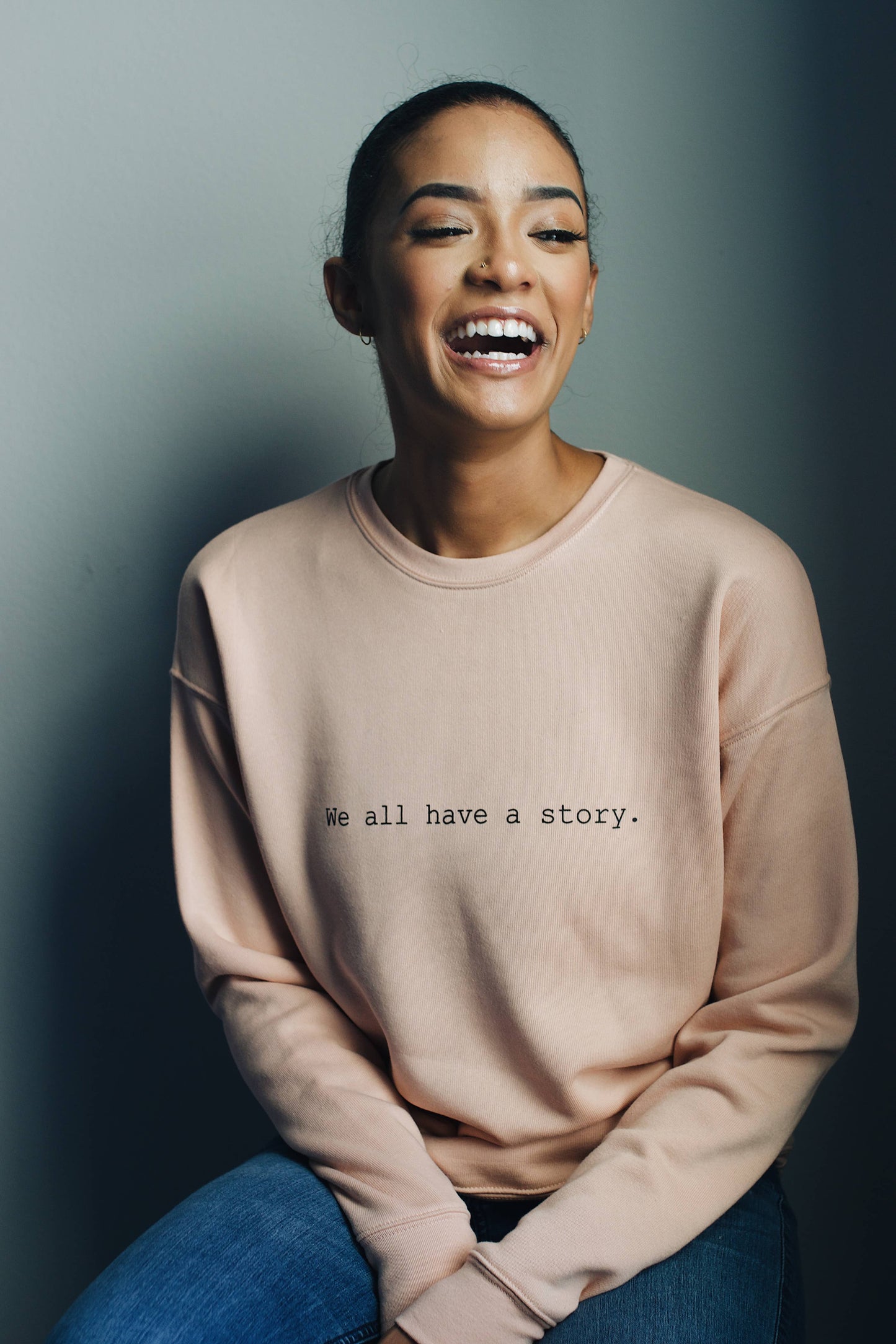 Know Purpose - We All Have A Story Sweatshirt - Pink Pig