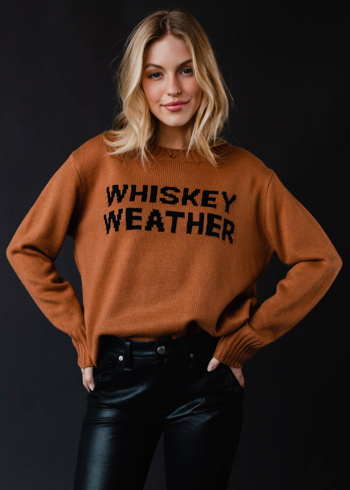 
                  
                    Panache Apparel Co. - Brown Whiskey Weather Sweater - Pink Pig
                  
                