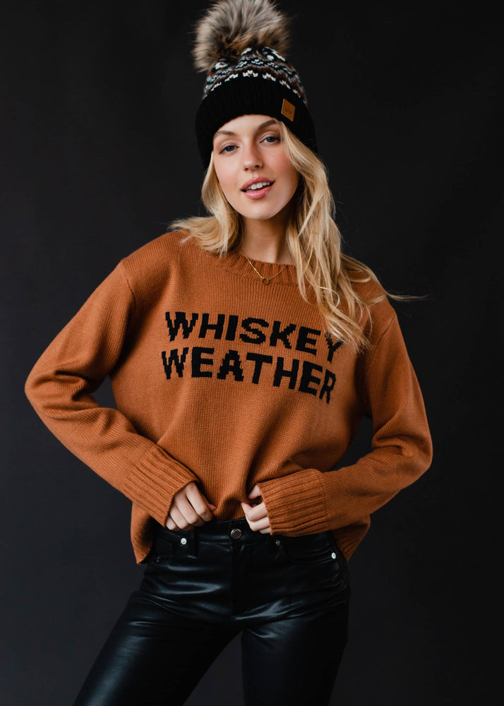 
                  
                    Panache Apparel Co. - Brown Whiskey Weather Sweater - Pink Pig
                  
                