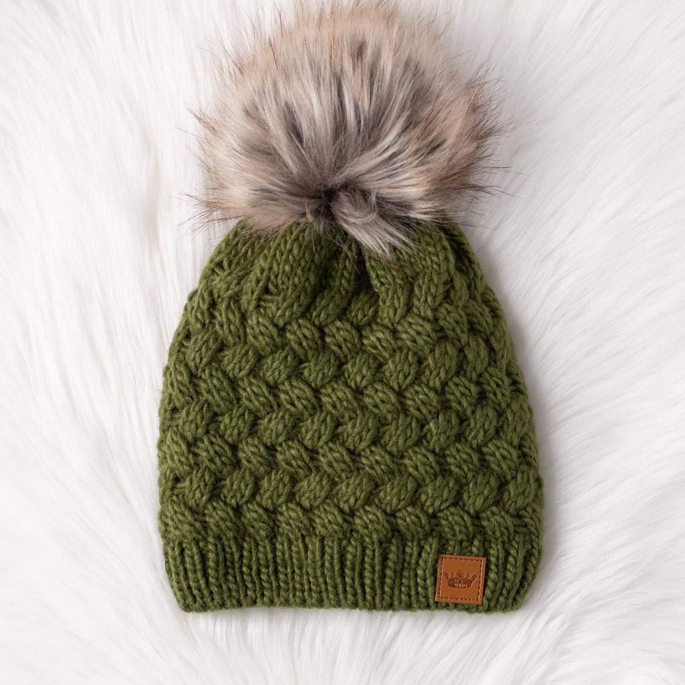 
                  
                    Panache Apparel Co. - Olive Knit Pom Hat - Pink Pig
                  
                