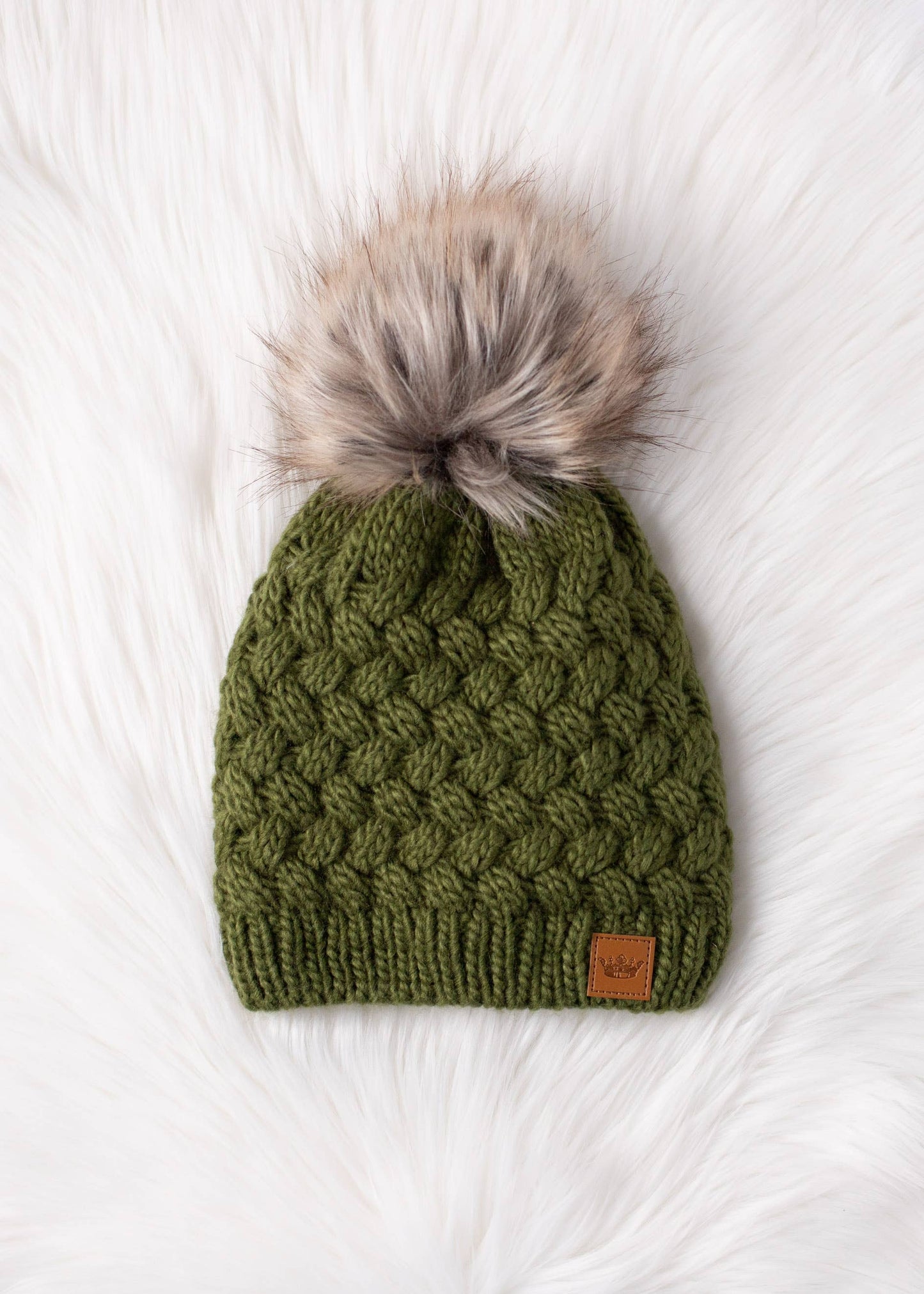 
                  
                    Panache Apparel Co. - Olive Knit Pom Hat - Pink Pig
                  
                