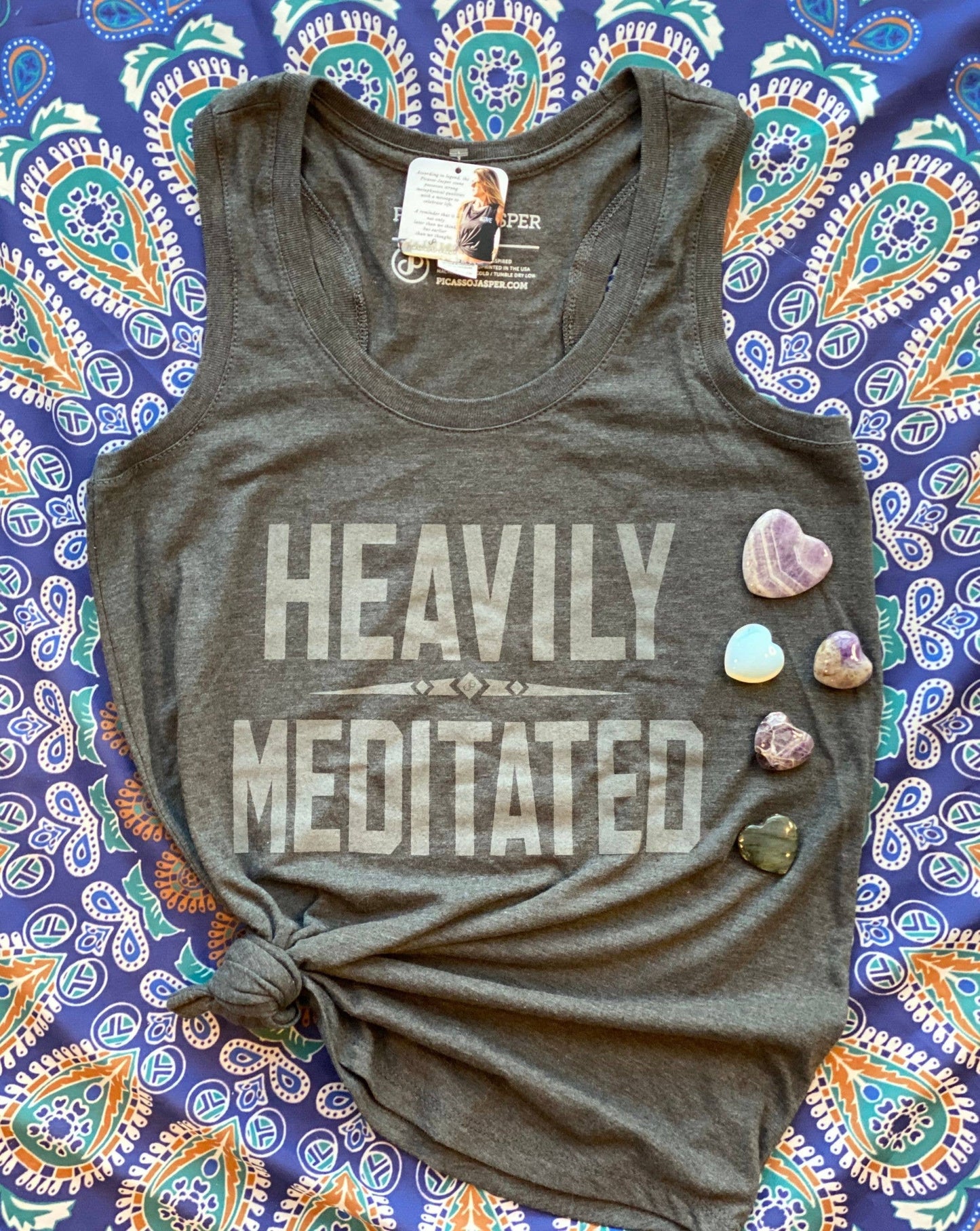 Picasso Jasper - Heavily Meditated, Goddess Tank - Pink Pig