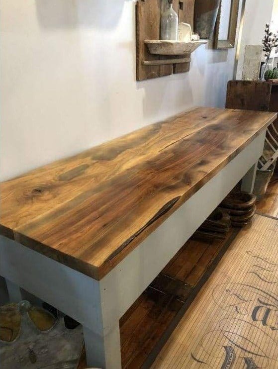 Farmhouse Butcher Block Table | Large Rustic Table