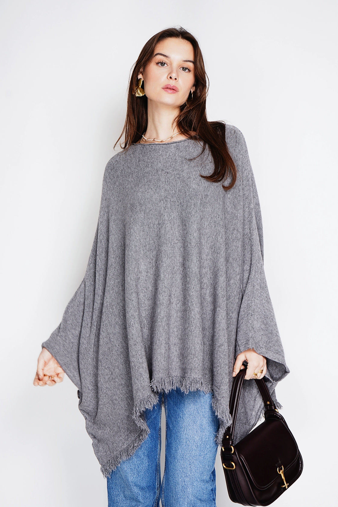 NOELINE - Oversized poncho sweater 25220