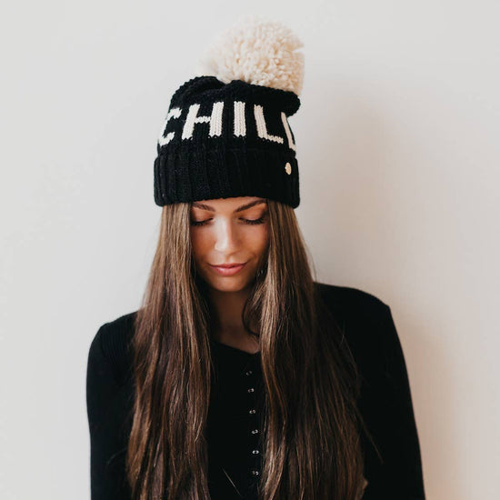Oh So Cold Beanie: Chill AF - Pink Pig