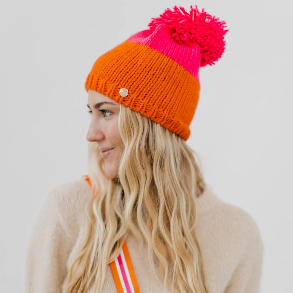 Alpine Snow Beanie - Pink Pig