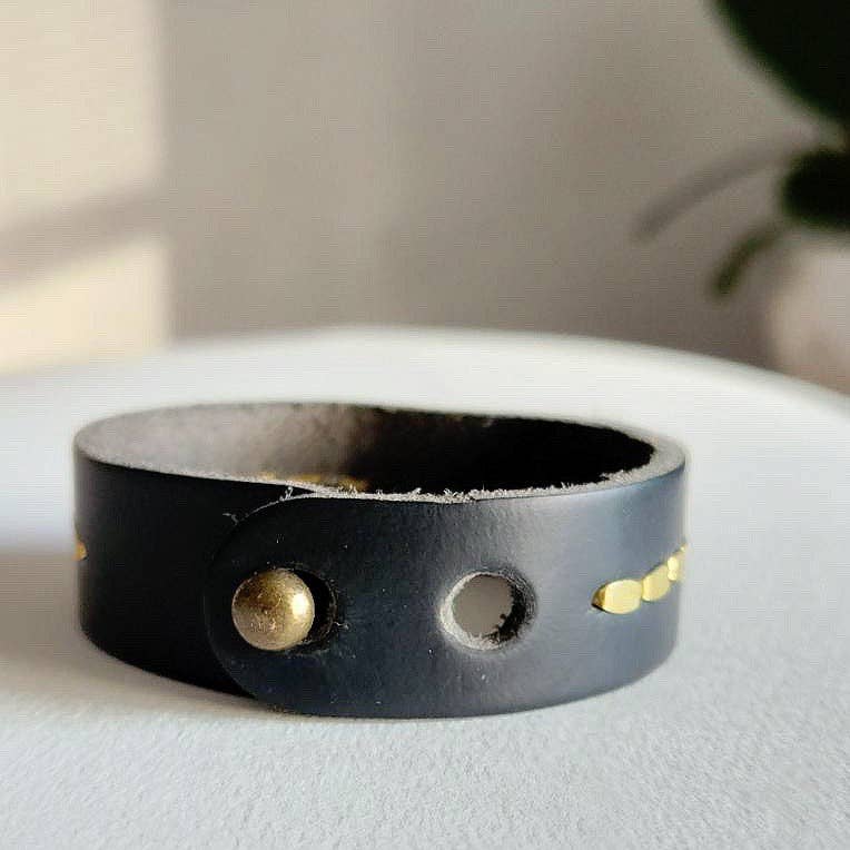 
                  
                    Royal Hippie by Robin Moratti - Black Druzy Leather Cuff - Pink Pig
                  
                