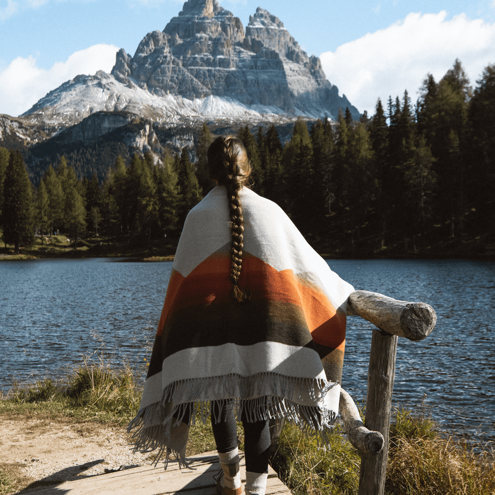 
                  
                    Sackcloth & Ashes - Mountain Sunset Recycled Wool Throw Blanket - Pink Pig
                  
                