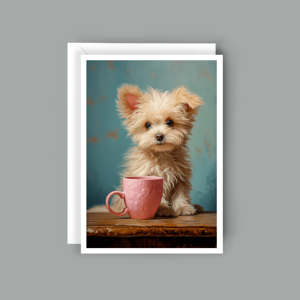 
                  
                    Salty Alyce -  Cup o' Joe Puppy Love  Blank Card - Pink Pig
                  
                