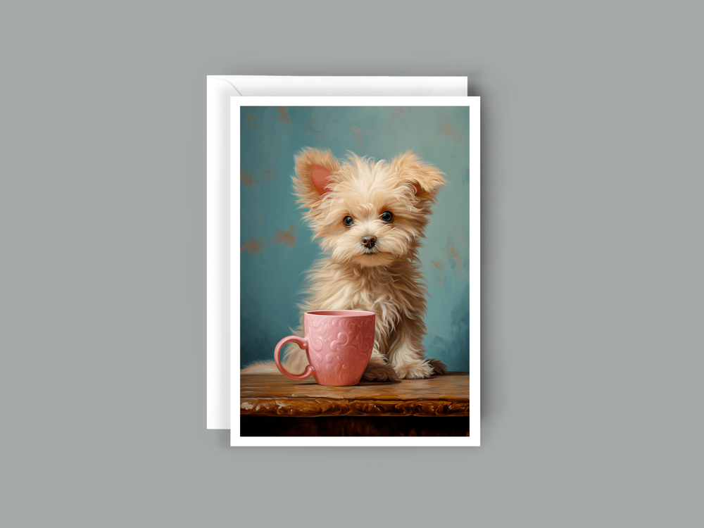 
                  
                    Salty Alyce -  Cup o' Joe Puppy Love  Blank Card - Pink Pig
                  
                