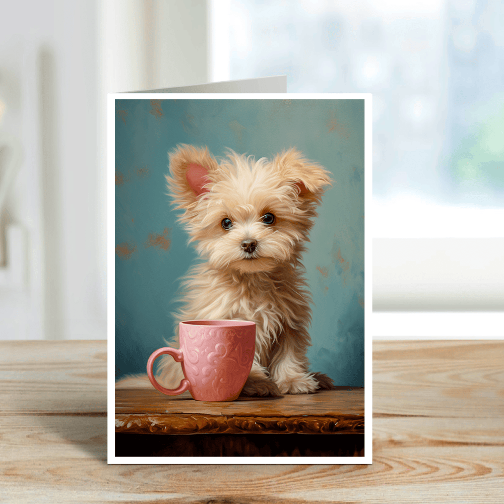 
                  
                    Salty Alyce -  Cup o' Joe Puppy Love  Blank Card - Pink Pig
                  
                