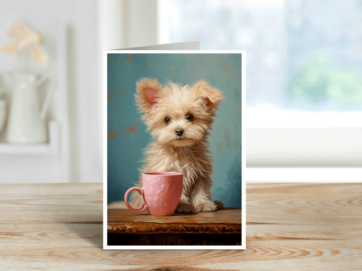 
                  
                    Salty Alyce -  Cup o' Joe Puppy Love  Blank Card - Pink Pig
                  
                