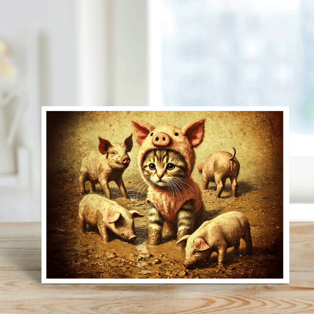 
                  
                    Salty Alyce - Oink and Purr: A Muddy Mischief Maker  Blank Card LL3 - Pink Pig
                  
                