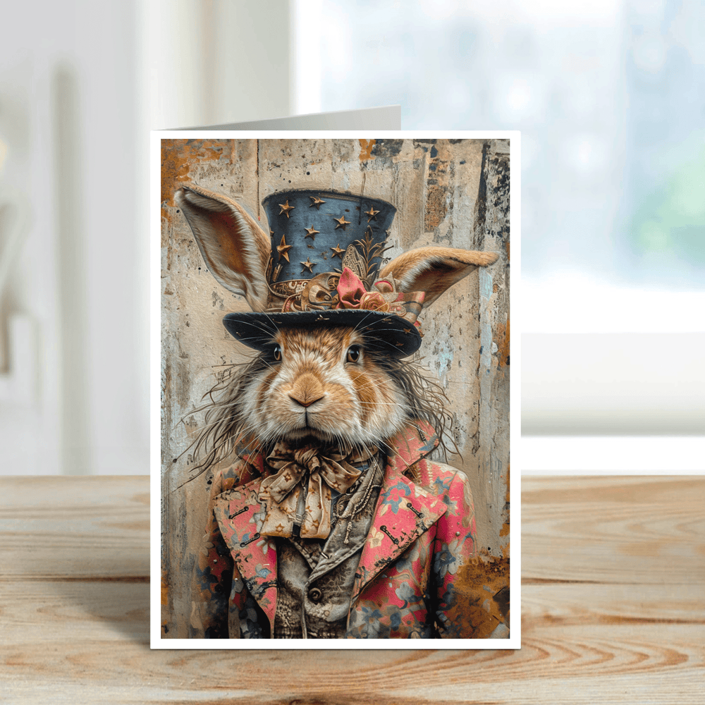 
                  
                    Salty Alyce - The Dapper Hare Extraordinaire Blank Greeting Card 84AS - Pink Pig
                  
                