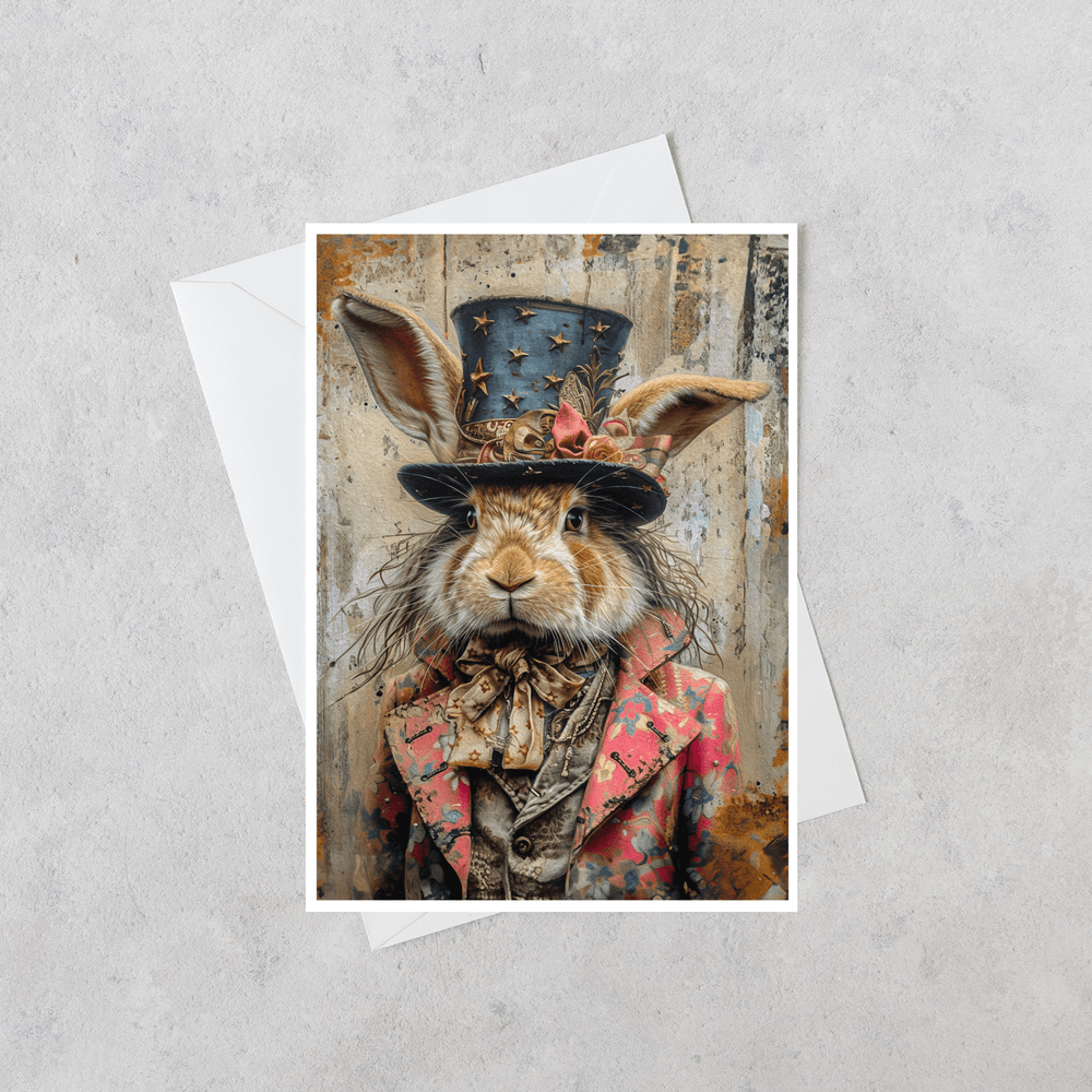 
                  
                    Salty Alyce - The Dapper Hare Extraordinaire Blank Greeting Card 84AS - Pink Pig
                  
                