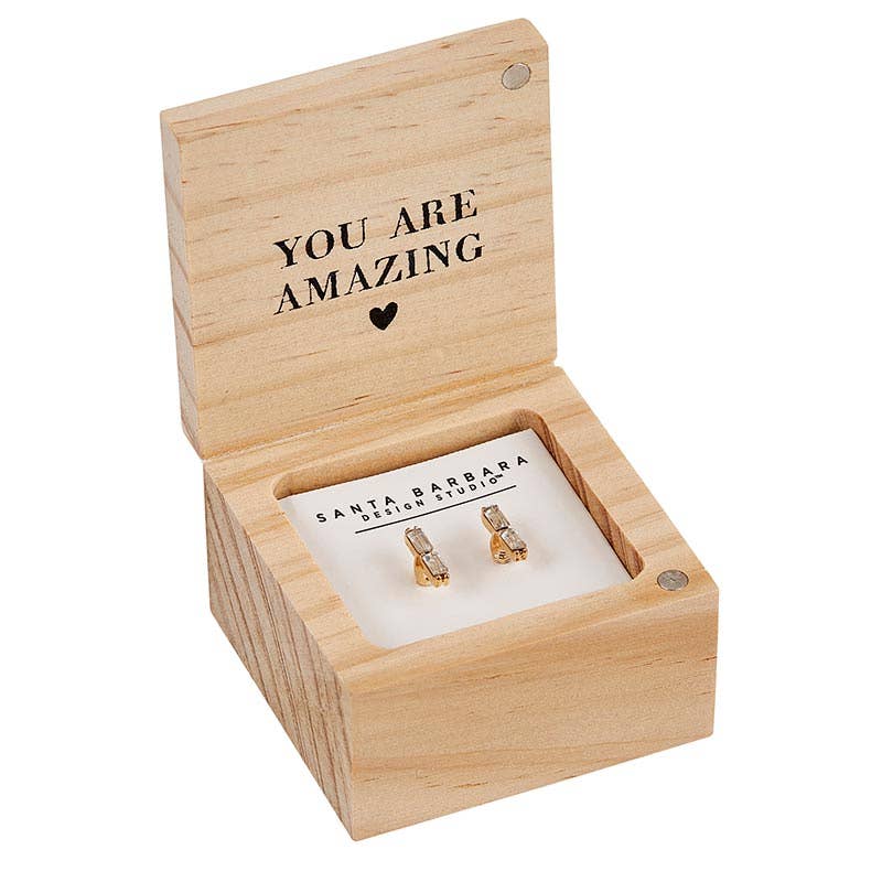 
                  
                    Santa Barbara Design Studio by Creative Brands - Treasure Box Earrings - Best Teacher Ever - Pink Pig
                  
                