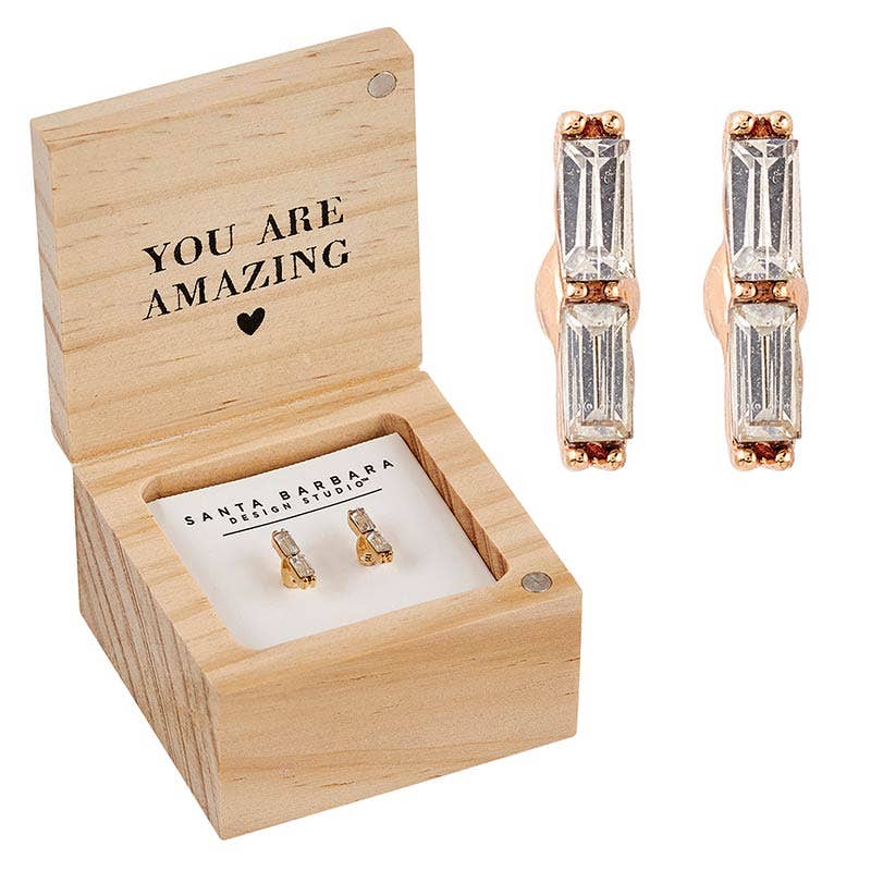 
                  
                    Santa Barbara Design Studio by Creative Brands - Treasure Box Earrings - Best Teacher Ever - Pink Pig
                  
                