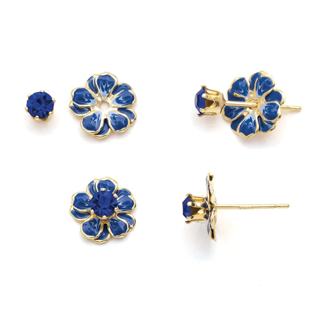 
                  
                    Enamel Flower Earring - Sapphire/Gold - Pink Pig
                  
                