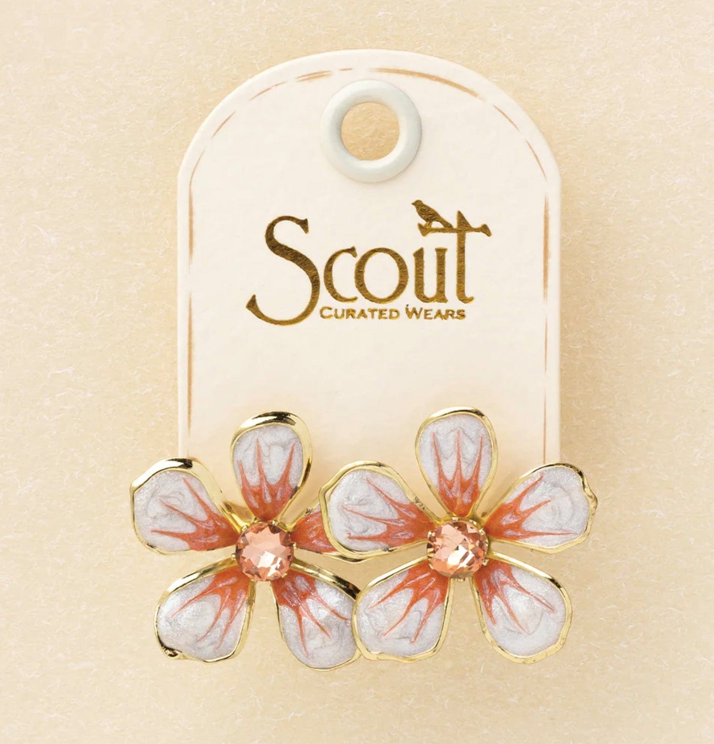 
                  
                    Sparkle & Shine Large Enamel Flower Earrings - Pink Pig
                  
                