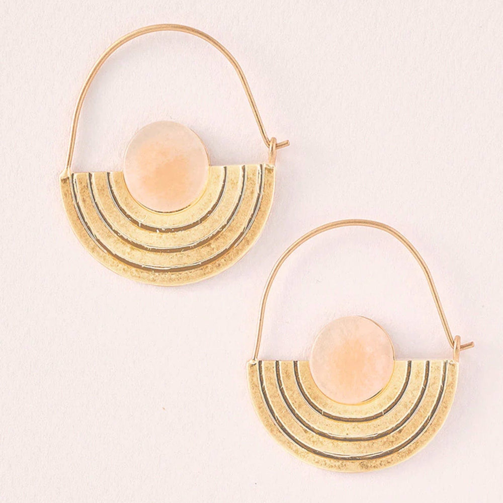 Sunstone Orbit Earring - Pink Pig