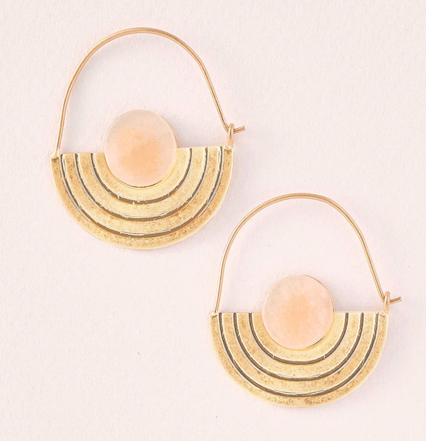 Sunstone Orbit Earring - Pink Pig