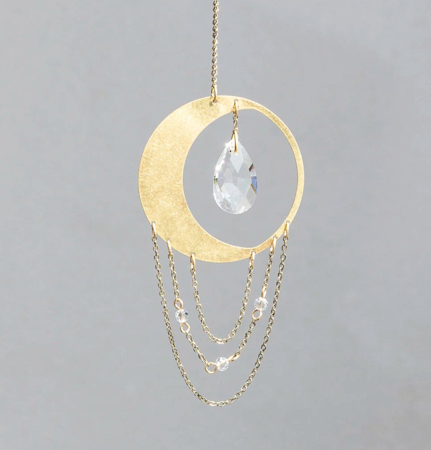 Mini Suncatcher - Crescent Moon|Balance - Pink Pig