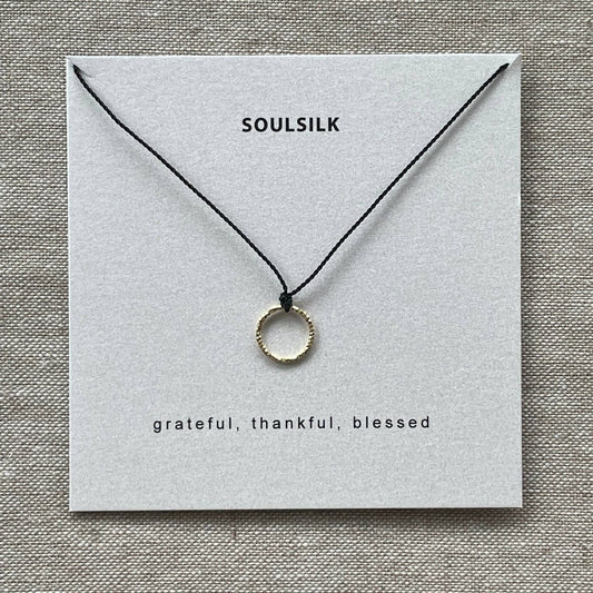 Soulsilk - Gold Ring Necklace - Pink Pig