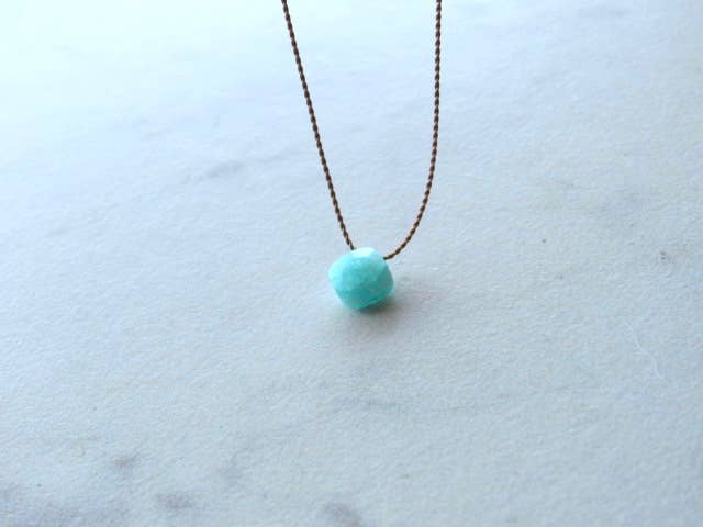 
                  
                    Soulsilk - Amazonite Necklace- Communication - Pink Pig
                  
                