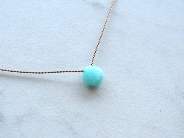 
                  
                    Soulsilk - Amazonite Necklace- Communication - Pink Pig
                  
                