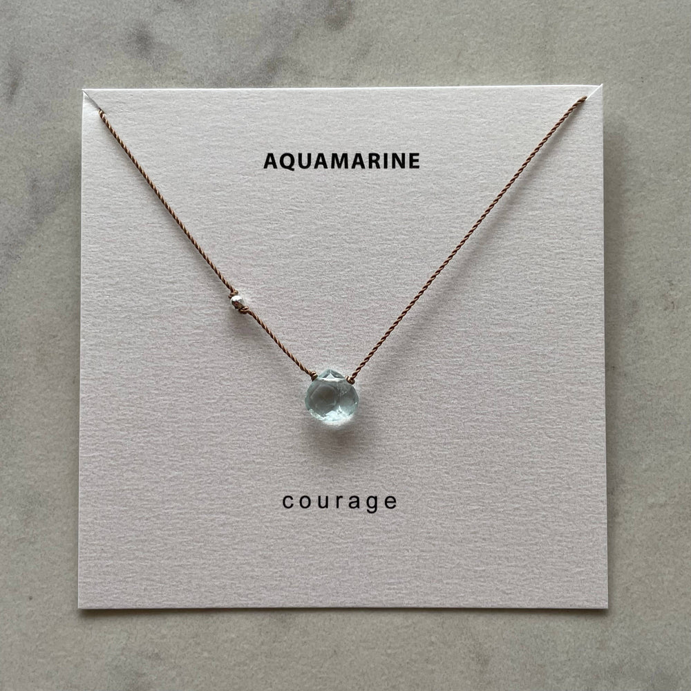 Soulsilk - Aquamarine Necklace- Courage - Pink Pig