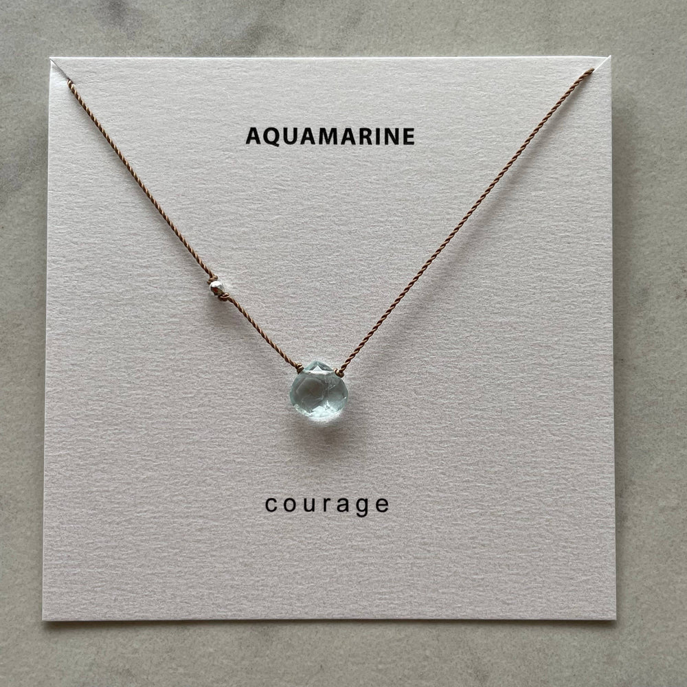 
                  
                    Soulsilk - Aquamarine Necklace- Courage - Pink Pig
                  
                