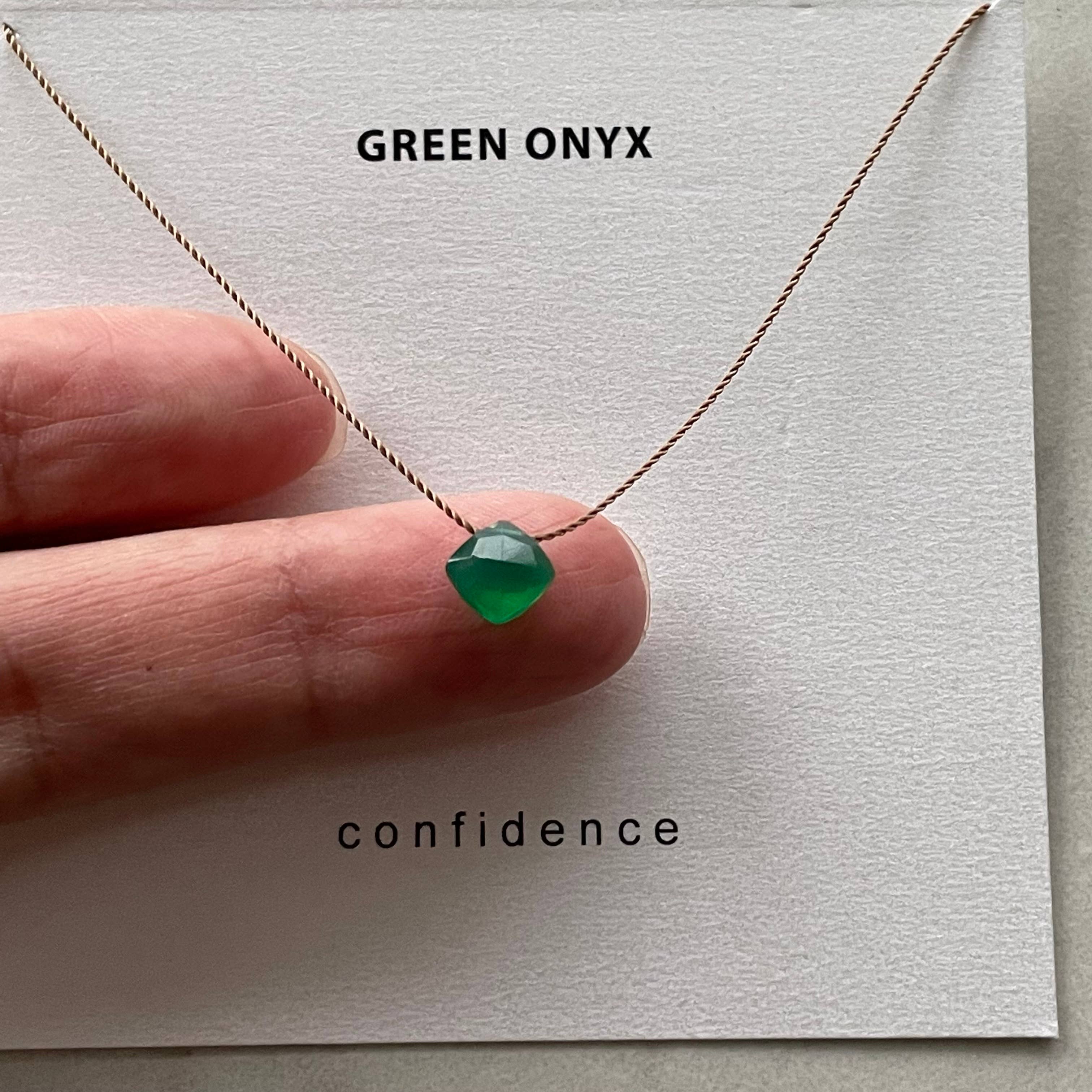 ネックレス・ペンダント SSIL Green Onyx Clover Pendant Soulsilk - Green Onyx Necklace- Confidence – Pink Pig