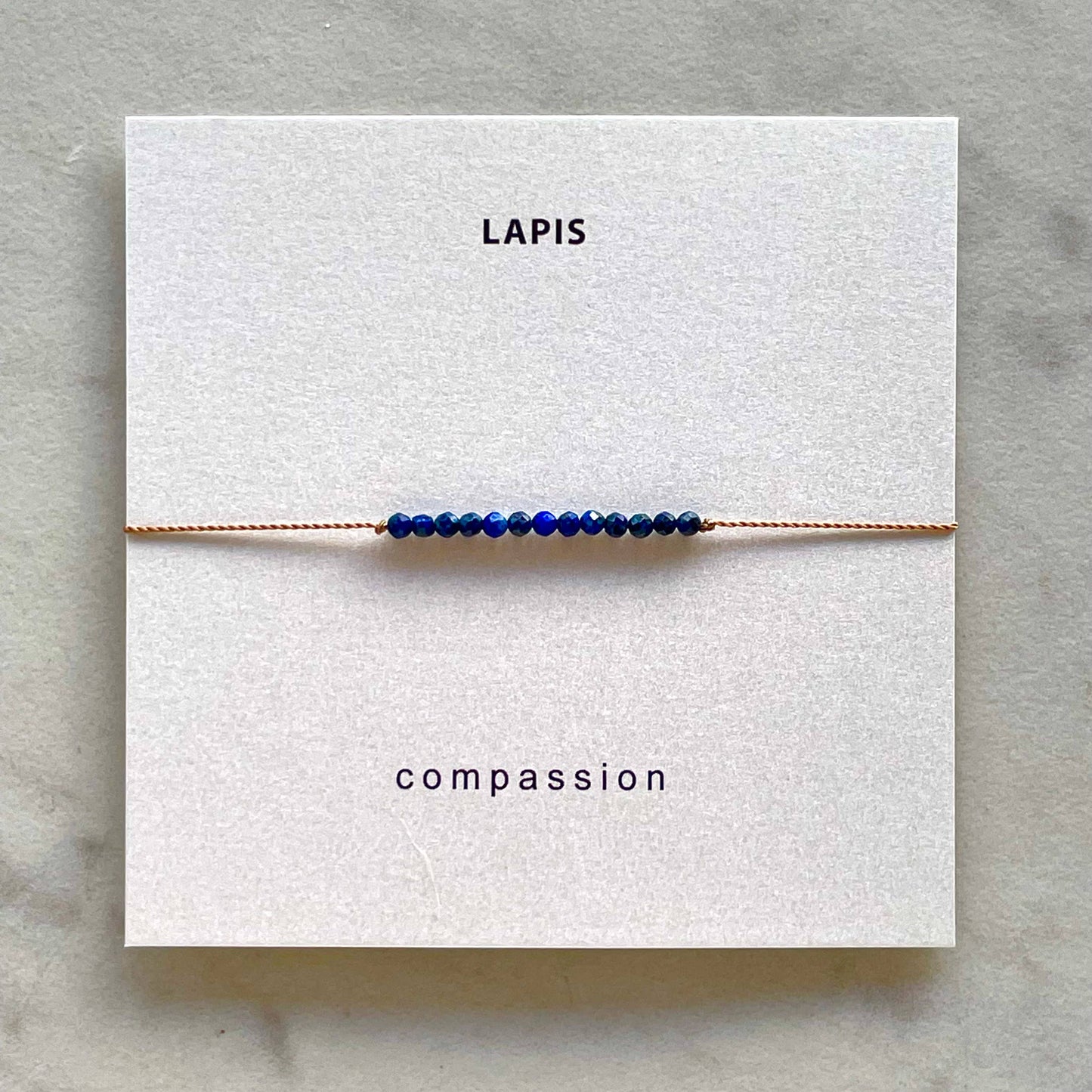 Soulsilk - Lapis Lazuli Bracelet- Compassion - Pink Pig